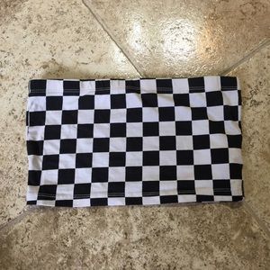 FOREVER 21 CHECKERED TUBE TOP